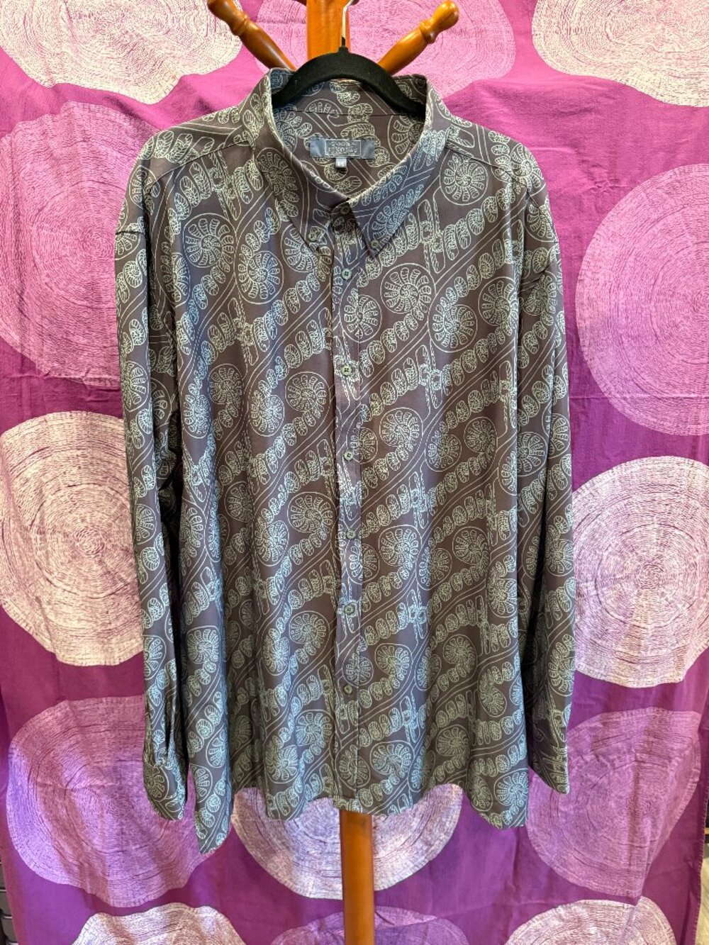 MANAOLA Men's Long Sleeve Button Down XXL Shirt